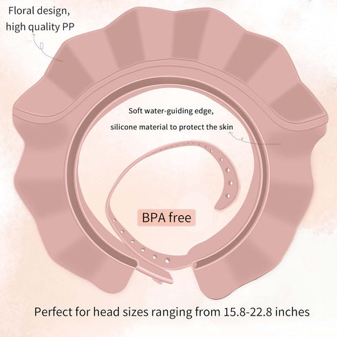 Baby Kids Shower Cap Shower Cap for Kids Shampoo Bath Bathing Hat Silicone Adjustable Washing Hair Shower Bathing Protection Bath Cap for Toddler,...