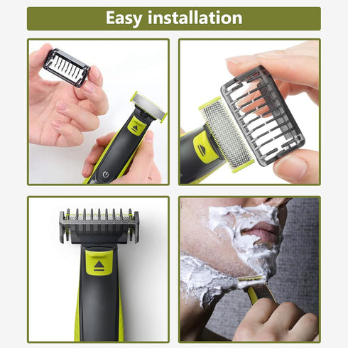 One Blade Guards, Guards with Storage Bag for philips Norelco One Blade QP2520 QP2530 QP2630 QP2620 QP2510 QP2521 QP2522 QP2531 QP6510, Guide Comb...