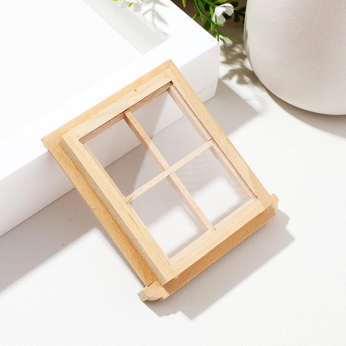 Toyvian 2 Pcs Dollhouse Wooden Windows Miniature Window Frame 1 12 Dollhouse Furniture Mini Window Tiny Wooden Window Models Window Ornaments for ...
