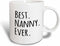 3dRose Best Nanny Ever Mug, 11 oz, Red...