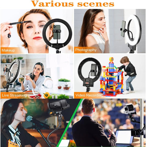 Gooseneck Camera Mount 11 inch Gooseneck Arm 1/4 20 Threaded Male Female Flexible Tube Arm Max 4.4 lbs Load Phone Holder for DSLR Tripod Security ...