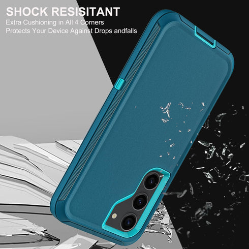 for Samsung Galaxy S23 Case, Military Grade Shockproof/Drop Proof/Dust Proof Case with 2Pcs Self Healing Flexible TPU Screen Protector & Camera Le...