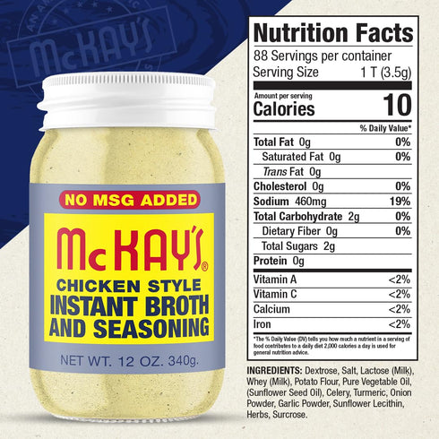 Mc Kay's Chicken and Beef Flavored Powdered Soup Seasoning, Gluten Free Instant Broth, Bullion Cubes Substitute, Est. 1945 (No MSG Added Chicken, ...