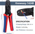 Knoweasy Weatherpack Crimp Tool and Open Barrel Terminal Crimp Tool for Molex, Delphi, AMP/Tyco, Harley - Wire Crimper Compatible with Deutsch DT ...