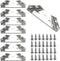 Stainless Steel Furniture Corner Connectors, Corner Brackets for Wood, Universal Furniture Multifunctional Corner Connector, Silvery 10 packs(Cont...