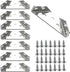 Stainless Steel Furniture Corner Connectors, Corner Brackets for Wood, Universal Furniture Multifunctional Corner Connector, Silvery 10 packs(Cont...