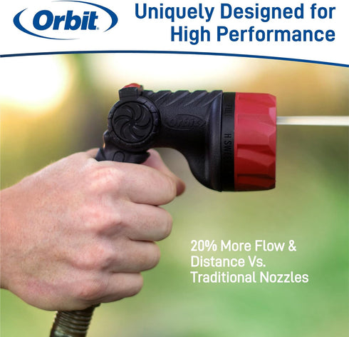 Orbit 26812 Pro Series 8-Pattern Thumb Control Hose Nozzle Sprayer...