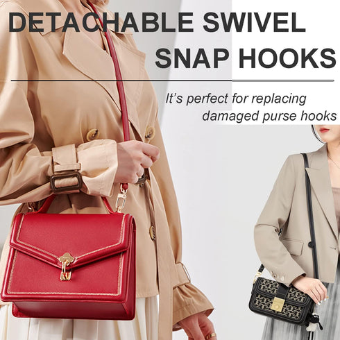 6 Pack 1 Inch Detachable Snap Hook Swivel Clasp, Metal Lobster Claw Clips Clasp with Screwdriver for Replacement Purse Keychain Hardware, Keyring ...