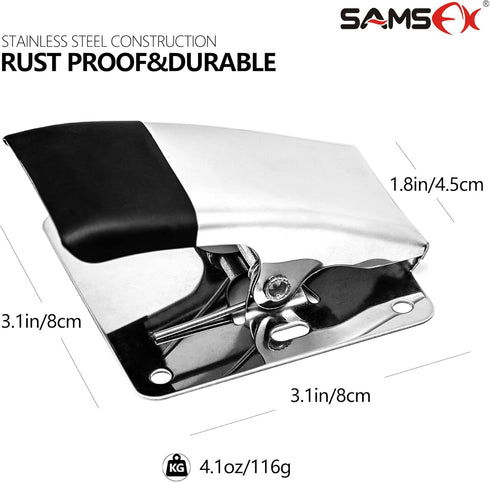 SAMSFX Fish Cleaning Board Tools Fillet Clamp w/Screws Deep-Jaw Fish Tail Clip Board for Scaling Table Bait (Fish Clamps with Black Grip)...