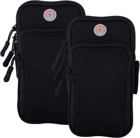 2Pack Phone Armband for Running,Cell Phone Holder Arm Band for iPhone 16 16e 15 14 13 12 11 Pro Max Xs Max Xr X 8 Plus SE/Galaxy S25 S24 S23 S21 N...