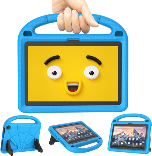 Fire HD 8 Tablet Case & HD 8 Plus Tablet Case for Kids (12/10th Gen, 2022/2020 Release), Patamiyar Shockproof Handle Stand Case for Fire HD 8 -Blu...