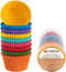 Gifbera Bright Rainbow Jumbo Cupcake Liners Large Solid Colorful Paper Baking Cups 200-Count...