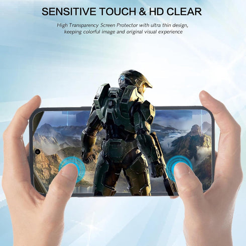 Screen Protector for OnePlus Nord CE4 5G, 9H Hardness Tempered Glass Film, Fingerprint Support, Anti-Scratch, Bubble Free, Case Friendly, HD Clear...
