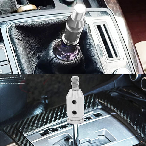 Shift Knob Shifter Adapter Universal Car Shift Knob Adapter Aluminum Alloy M10x1.5 Gear Shift Knob Adapter for Non-Threaded Manual Transmission,Ca...