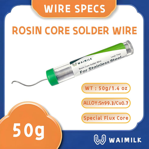 New Formula Lead Free Rosin Core Solder Wire for Stainless Steel,Al,Zn,Fe,Cu etc..(1.4oz/2pack)...
