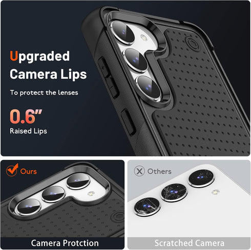 Asuwish Phone Case for Samsung Galaxy S23 5G with Tempered Glass Screen Protector Cover and Cell Accessories Protective Dual Layer Rugged Hybrid S...