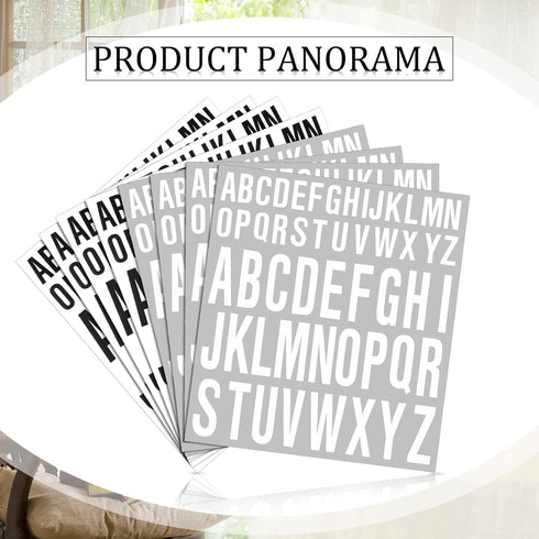 8 Sheet Letter Stickers Vinyl Alphabet Stickers Waterproof Self Adhesive Stick on Letters for Poster Bulletin Board Mailbox School Classrooms Deco...