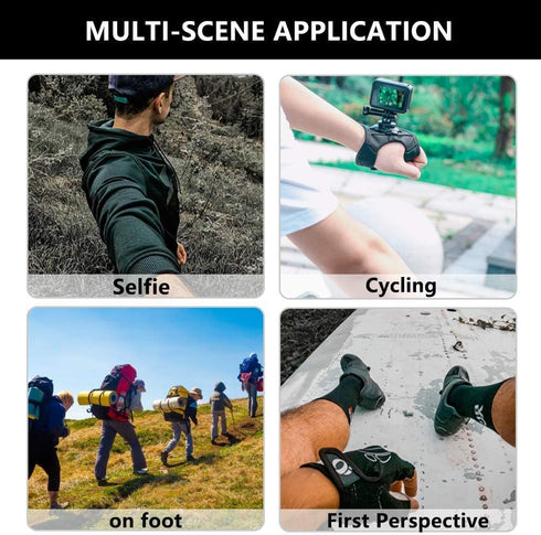 360 Degree Rotation Hand Strap Mount for GoPro Hero 10 9 8 7 6 5 Black Session,Hand Glove Wrist Strap Mount for AKASO Xiaoyi DJI OSMO Action Camer...