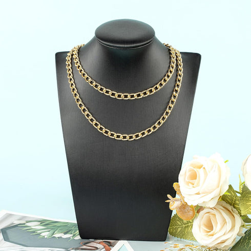YOUBEIYEE 33 Feet Gold Plated Chain for Jewelry Making Aluminum Embossed Cable Necklace Chain for Women Jewelry Making Supplies...