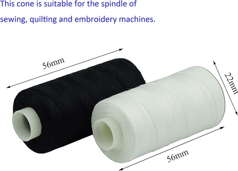 Simthread 12 Multi Colors All Purposes Cotton Quilting Thread 50s/3 Thread for Piecing Sewing etc - 550 Yards Each (Neutral colors)...