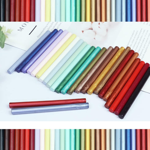 20 Pieces Glue Gun Wax Seal Sticks for Wax Seal Stamp, Sealing Wax Sticks Glue Gun Sealing Wax Mini Glue Stick for Wine, Wedding, Envelopes. Great...