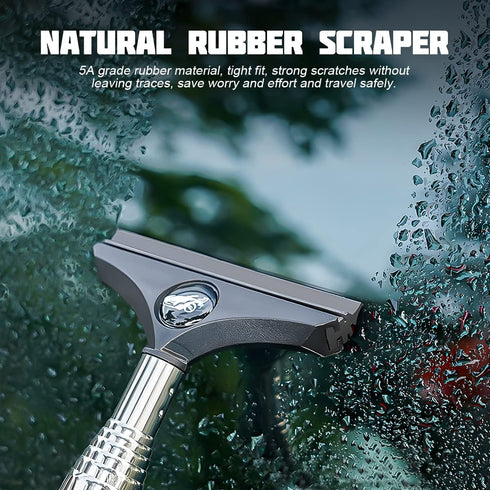 8sanlione Car Rearview Mirror Wiper, American Flag Telescopic Auto Mirror Squeegee Cleaner, Glass Mist Cleaning Tool with Retractable 98cm Handle,...