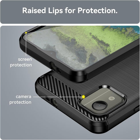 for Nokia C110 Phone case, Shockproof, Scratch Resistant Carbon Fiber Jacket, Soft TPU,for for Nokia C110 case (Black)...