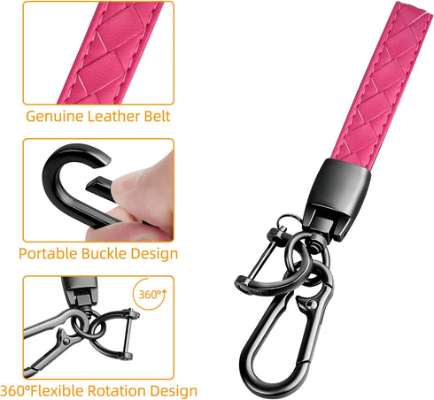 Sindeda for Honda key fob cover with leather keychain,Soft TPU Full key Shell Protection,key fob case compatible Honda Accord Civic CRV Pilot Odys...