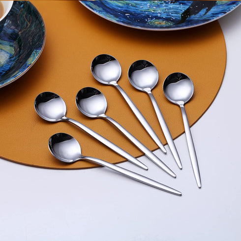 Coffee Spoons Set of 6, Kyraton Stainless Steel 5.1" Demitasse Spoons, Tiny Espresso Spoons, Small Mini Coffee Spoons, Dishwasher Safe...