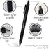 Loddie Doddie Black Gel Pens for Journaling and Note Taking - 12 Pack, 0.7 mm Medium Point Smooth Writing Retractable Pens, No Bleed Non Smudge...