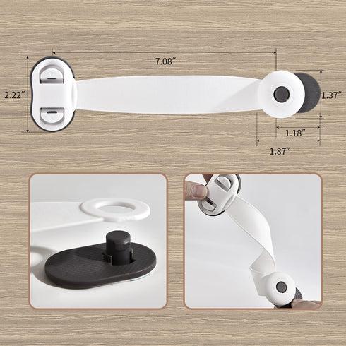 Baby Safety Locks, Cabinet Locks,Refrigerator Door Lock,Multifactional Child Safety Locks for Drawer, Cabinet, Oven, Fridge, Toilet,Freezer,2PCS, ...
