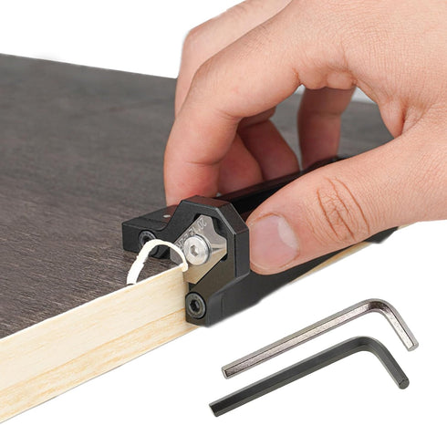 Edge Banding Trimmer - Chamfer Plane Edge Banding, Handle Edge Trimmer Manual Planer Woodworking Blade Edge Corner Planer Quick Edge Chamfer Burr ...