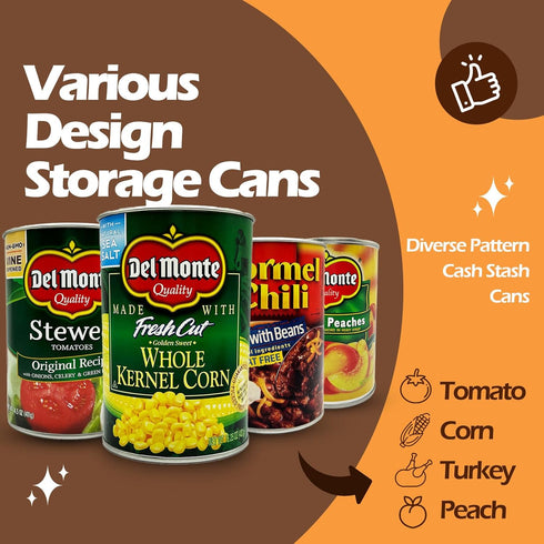 Cloud Maison Fake Soup Can Diversion Safe - Keep Your Valuables Safe - like Jewelry, Cash, Money, Coins, Car Keys - Storage Home Security - Tomato...