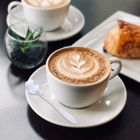 Maitys 16 Pieces Stainless Steel Flower Coffee Spoon Dessert Sugar Ice Cream Stirring Tea Spoon Set for Tableware Kitchen, Cafe or Bar(Silvery)...