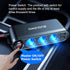 12V Car Cigarette Lighter Socket, 200W 3 Socket Cigarette Lighter Plug Splitter USB Charger Adapter 12 Volt Socket Power Outlet Auxiliary Cigarett...
