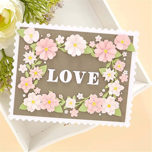 Cutting Dies Metal Stencils Scrapbooking Tool DIY Craft Carbon Steel Embossing Template for Paper Card Making (Rectangular-15.8x12.3cm)...