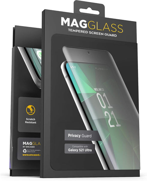magglass Samsung Galaxy S21 ULTRA Screen Protector Privacy - Tinted Tempered Glass (Case friendly) (Privacy)...