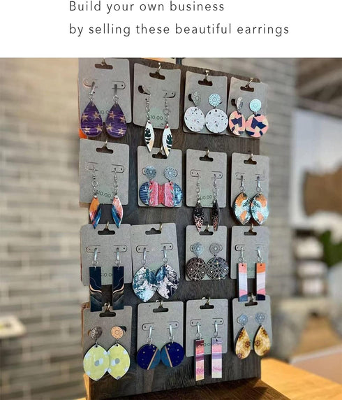 Phinicco 60 PCS Sublimation Earring Blanks with Earring Hooks and Pliers Jewelry Craft Kit for Sublimation Jewelry Making Earring DIY...