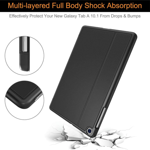 Soke Galaxy Tab A 10.1 Case 2019, Premium Shock Proof Stand Folio Case, Multi- Viewing Angles, Soft TPU Back Cover for Samsung Galaxy Tab A 10.1 i...