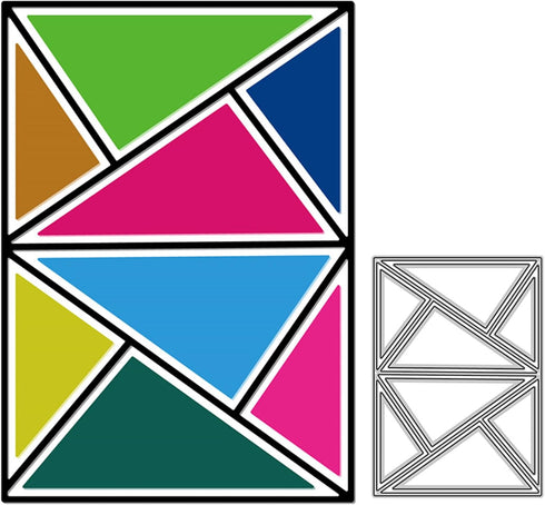 Cutting Dies Metal Stencils Scrapbooking Tools Flowers Lace Frame DIY Embossing Template for Paper Card Making Album Arts Crafts Supplies (Triangl...