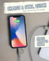 Smartish USB-C/Lightning Cable for iPhone 15/14 - Crown Joule - 6 Foot Universal Fast Fabric Wrapped Charging Cable w/Micro-USB - Apple MFi Certif...