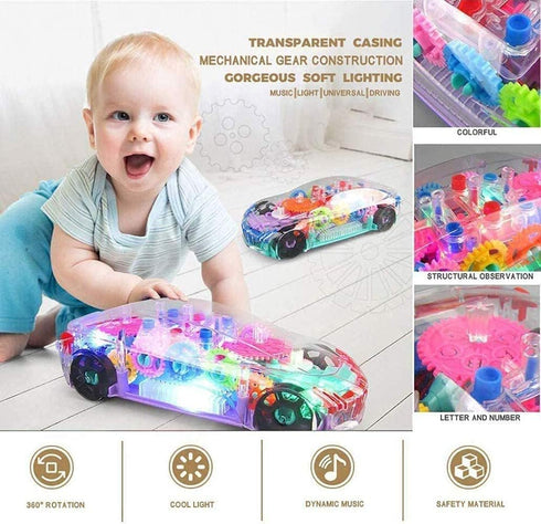 Toys for 1 2 3 Year Old Boy, Baby Toys 6 to 12 Months Electric Car Toys for Boys Girls Toddlers with Cool Light & Sound Effect, Great Christmas Bi...