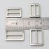 JWBIZ 8pcs Flat Metal Slide Buckle Belt Adjuster Sliders Tri Glide Strap Hardware Clasp (Silver, 1 1/4 Inch)...