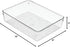 iDesign Rain Plastic Storage Organizer Bin, Container for Bathroom, Bedroom, Vanity, Kitchen Storage, 12" x 9" x 3", Clear,Clear...