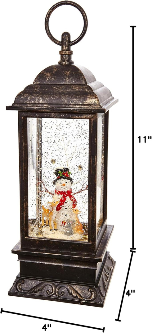RAZ Imports 11" Snowman Lighted Water Lantern With Music...