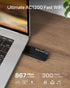 BrosTrend 1200Mbps USB WiFi Network Adapter for Laptop, Desktop PC of Windows 11/10/8/7, USB 3.0, Wireless Adaptador AC1200 Dual Band 5GHz/2.4GHz...
