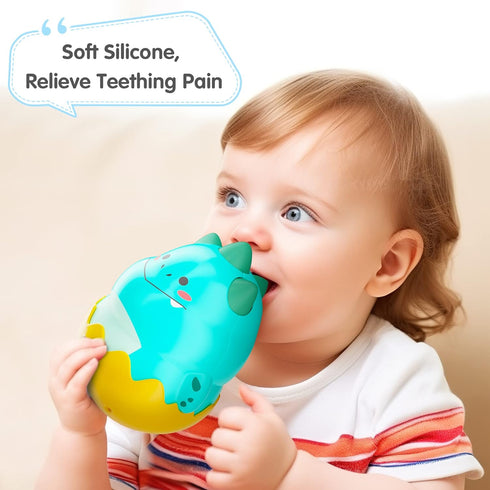 iPlay, iLearn Baby Dinosaur Wobble Toys, Infant Dino Roly-Poly 3-6-12 Month, Babies Tummy Fun Time Sensory Development, Newborn Gift First Birthda...