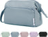 Narwey Large Women Makeup Bag Wide-open Make up Bag Travel Cosmetic Organizer Toiletry Bag for Cosmetics Toiletries Accessories (Greyish Blue)...