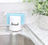 AuldHome Design White Enamel Sponge Holder; Rustic Enamelware Kitchen Sink Accessory...