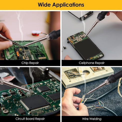 Cordless Soldering Iron Station compatible w/Dewalt 20V Max Battery (NOT Included) with Digital Display, Auto-Sleep, °C/°F Conversion, Welding Too...